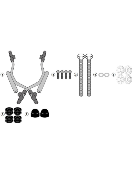 kit fixation bulle Givi A5615A Piaggio Medley 125-150-200 i-get Medley S 125-150-200 i-get 2020-2026