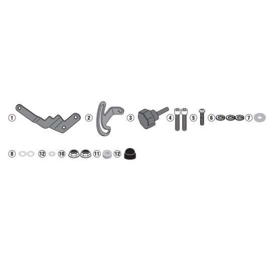 kit fixation bulle Givi D5131KIT BMW R 1250 GS Adventure 2019-2024