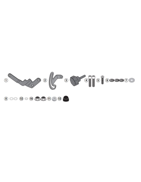 kit fixation bulle Givi D5131KIT BMW R 1250 GS Adventure 2019-2024