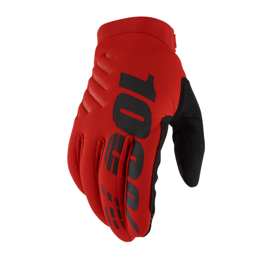 Gants cross 100% Brisker - Rouge