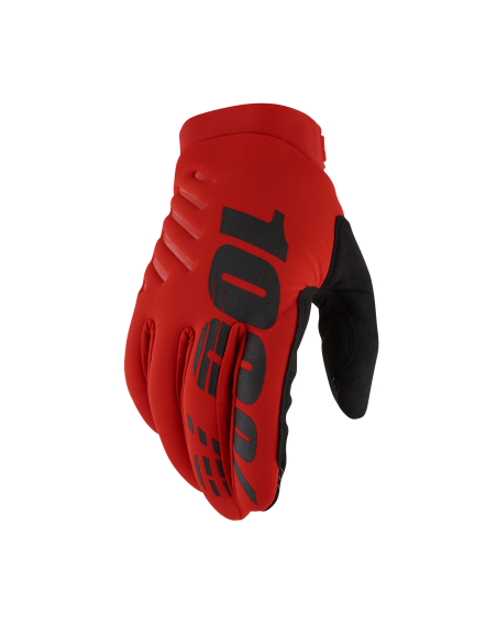 Gants cross 100% Brisker - Rouge