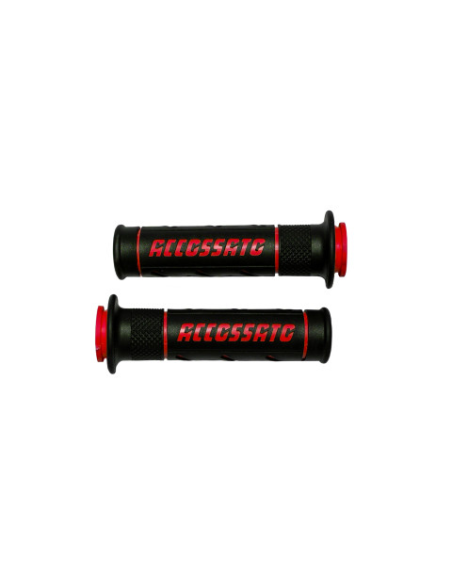 Paire de poignées bi-composant ACCOSSATO - Avec logo rouge