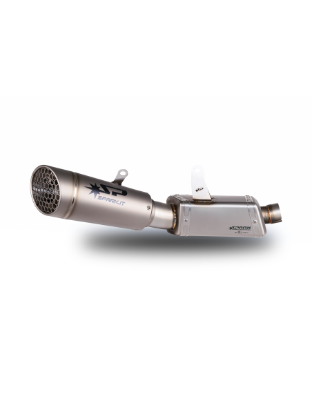 Silencieux échappement titane Grid-O + Box inox SPARK - TRIUMPH STREET TRIPLE RS / R / S 2017-2019