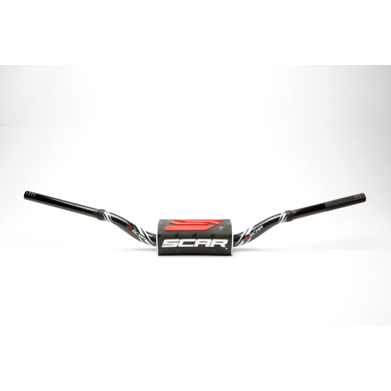 Guidon sans barre 28,6mm SCAR O² Colour bas 85cc Noir/Blanc