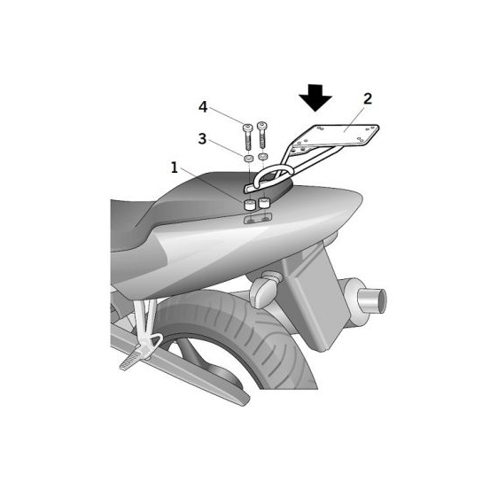 Support Top Case SHAD Top Master Honda CBR 600 F 2001-2008