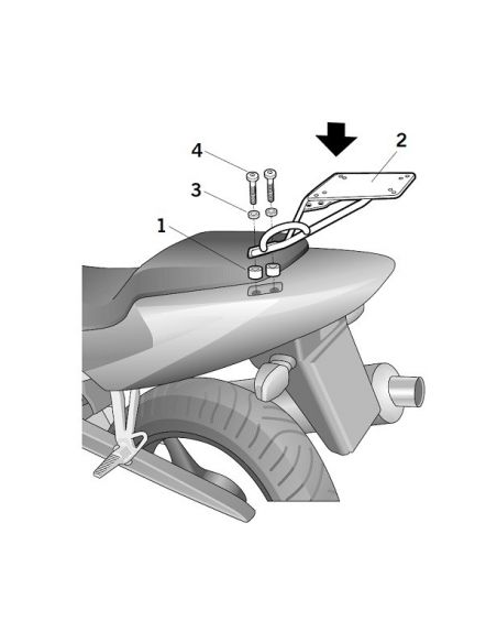 Support Top Case SHAD Top Master Honda CBR 600 F 2001-2008