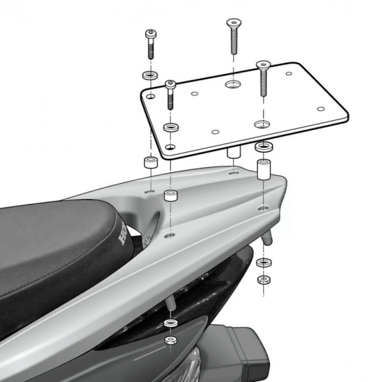 Support Top Case SHAD Top Master Honda 110 / 125 Vision 2011-2022 / NSC 50 2015-2020
