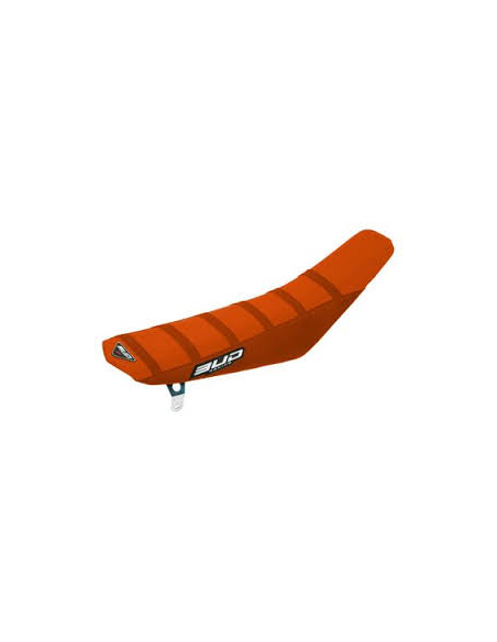 Housse de selle BUD Full Traction KTM SX SXF 2019 - 2022 EXC F TPI 2020 - 2023 Orange Bandes Oranges