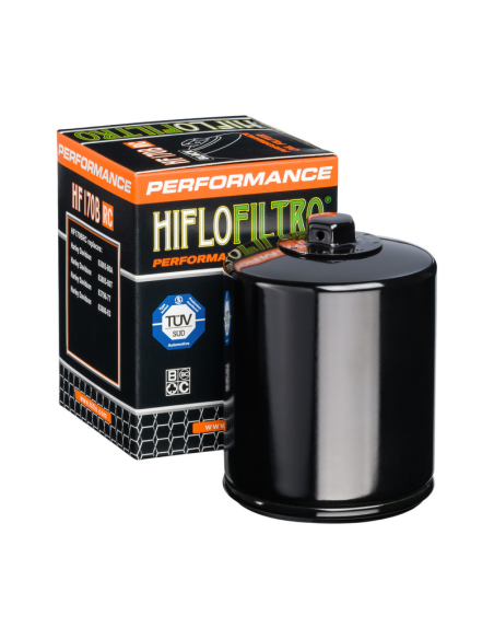 Filtre à huile HIFLOFILTRO Performance noir brillant - HF170BRC