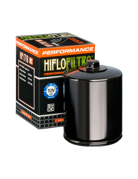 Filtre à huile HIFLOFILTRO Performance noir brillant - HF171BRC