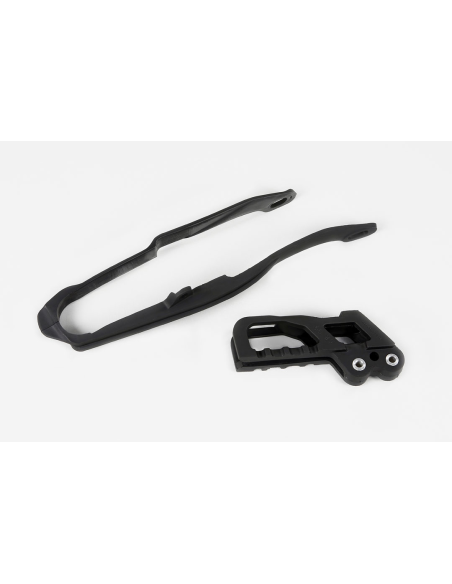 Kit guide chaîne + patin - Noir - UFO Honda 125 CR 2000-2004