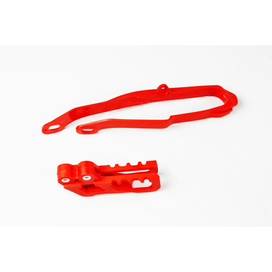 Kit guide chaîne + patin - Rouge - UFO Honda 125 CR 2000-2004