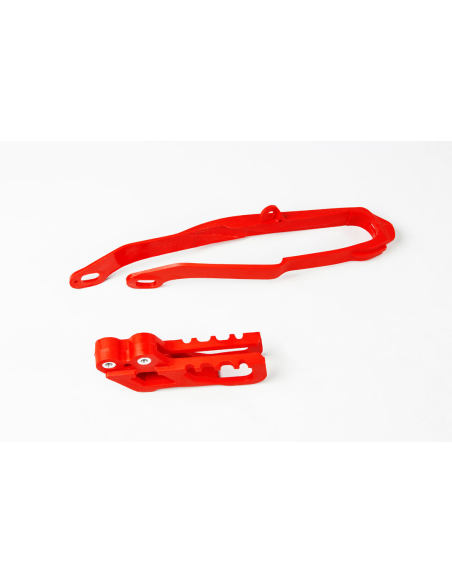 Kit guide chaîne + patin - Rouge - UFO Honda 125 CR 2000-2004