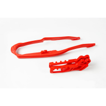 Kit guide chaîne + patin - Rouge - UFO Honda 125 CR 2005-2006