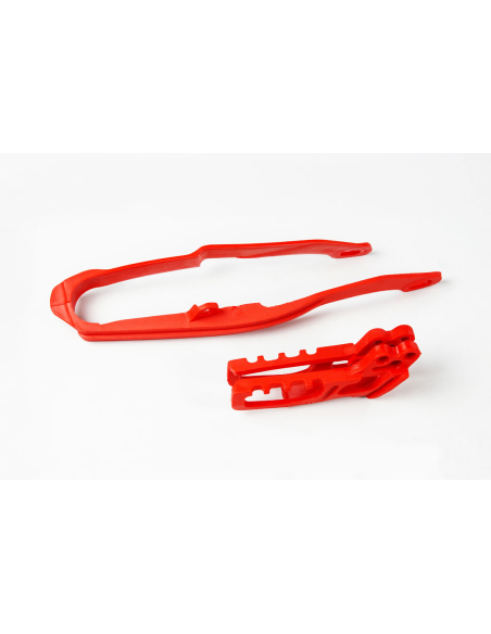 Kit guide chaîne + patin - Rouge - UFO Honda 125 CR 2005-2006
