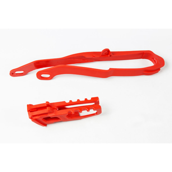 Kit guide chaîne + patin - Rouge - UFO Honda CR CRF-R 2007