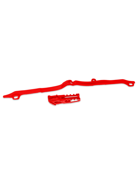 Kit guide chaîne + patin - Rouge - UFO Honda 450 CRF-R 2009-2012 et 250 CRF-R 2010-2013