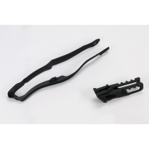 Kit guide chaîne + patin - Noir - UFO Honda 250 CRF-R 2014-2017