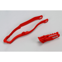Kit guide chaîne + patin - Rouge - UFO Honda 250 CRF-R 2014-2017