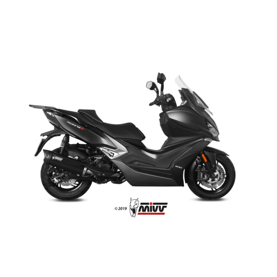 Silencieux d'échappement MIVV Mover inox noir - ABS noir - Kymco Xciting 400I S 2019-