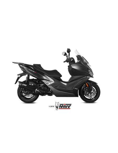 Silencieux d'échappement MIVV Mover inox noir - ABS noir - Kymco Xciting 400I S 2019-