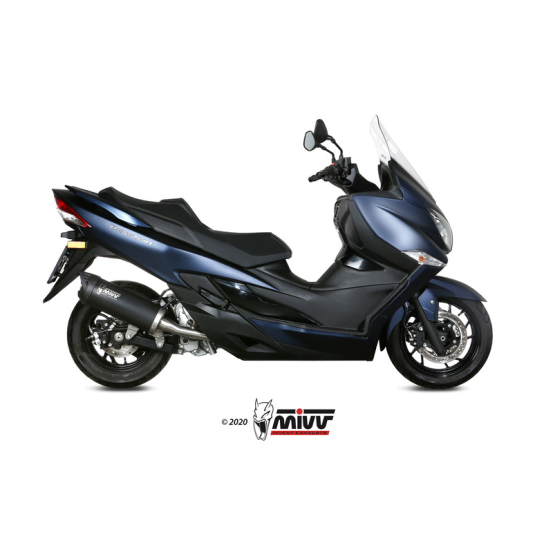 Silencieux d'échappement MIVV Mover inox noir - ABS noir - Suzuki Burgman 400