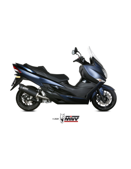 Silencieux d'échappement MIVV Mover inox noir - ABS noir - Suzuki Burgman 400
