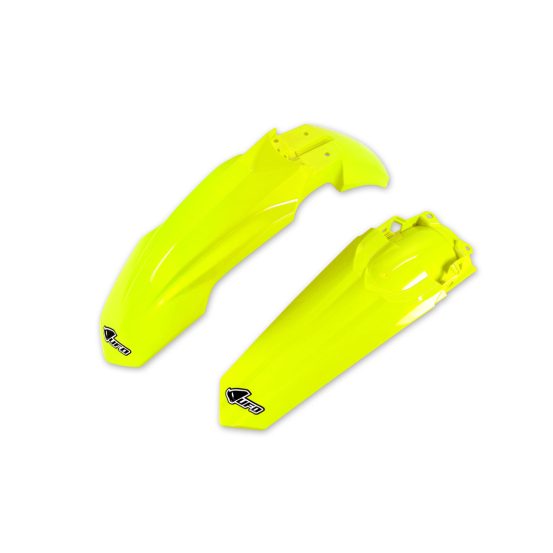 Kit Gardes boues Avant + Arrière - Néon Jaune - UFO Honda 250 CRF-R 2018-2021