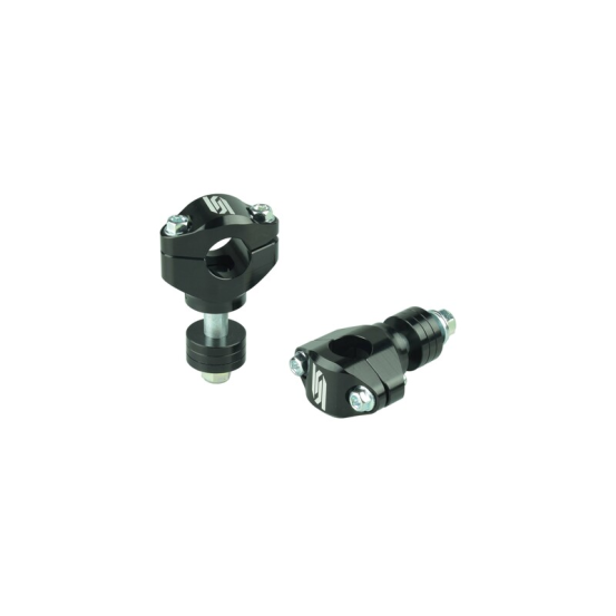 Kit pontets aves réhausses pour té de fourche SCAR Noir diamètre 22mm