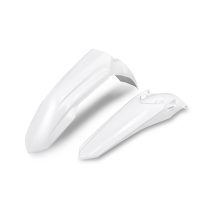 Kit Gardes boues Avant + Arrière - Blanc - UFO Honda 450 CRF-R 2021-2026 / 250 CRF-R 2022-2026