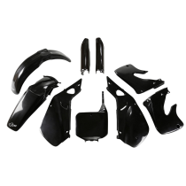 Kit plastiques complet - Noir - UFO Honda 125 CR 1998-1999 et 250 CR 1997-1999