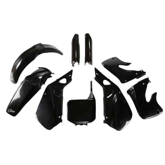 Kit plastiques complet - Noir - UFO Honda 125 CR 1998-1999 et 250 CR 1997-1999