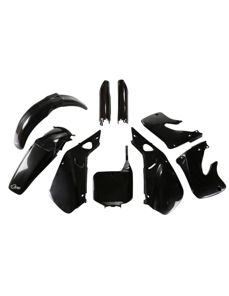 Kit plastiques complet - Noir - UFO Honda 125 CR 1998-1999 et 250 CR 1997-1999