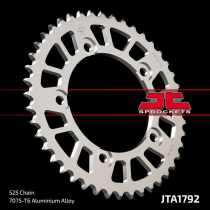 Couronne alu noire JT - 43 dents - Pas 525 - Réf JTA1792.43BLK
