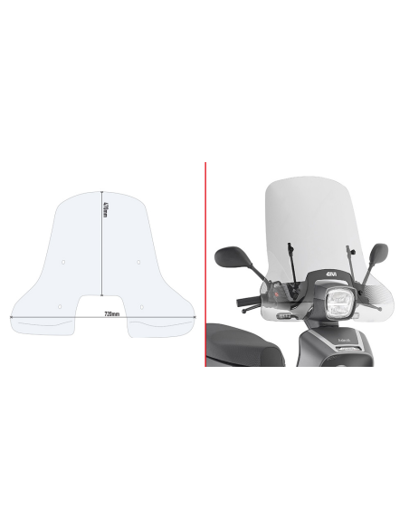 Bulle Givi 9031A Askoll NGS1-NGS2-NGS3 2020-2026 - Incolore