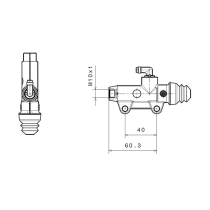 Maître-cylindre de frein arrière BREMBO PS13 - noir