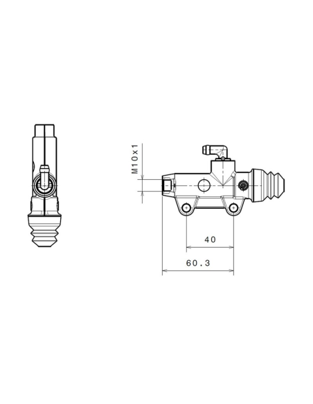 Maître-cylindre de frein arrière BREMBO PS13 - noir