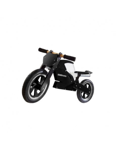 Draisienne enfant en bois - Superbike noir et blanc
