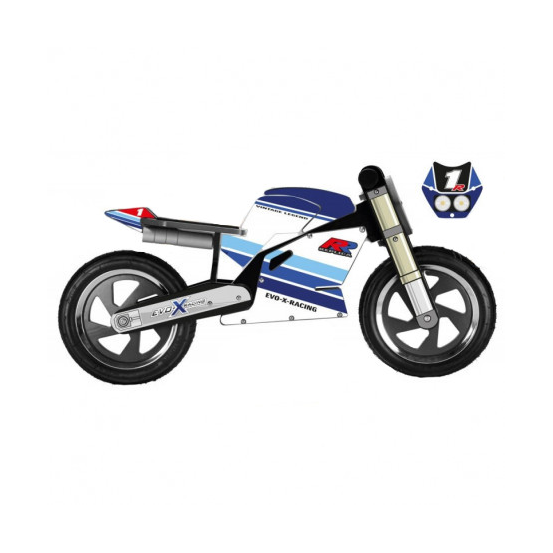 Draisienne enfant en bois - Kit déco bleu RR