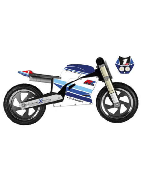 Draisienne enfant en bois - Kit déco bleu RR