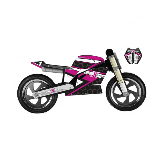 Draisienne enfant en bois - Kit déco Evo-X fuschia