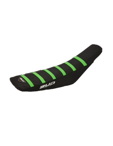 Housse de selle BUD Full Traction KTM SX SXF 2019 - 2022 EXC F TPI 2020 - 2023 Noir Bandes Vertes