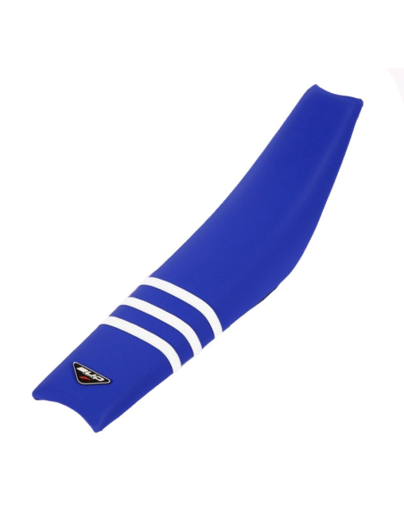 Housse de selle BUD Full Traction KTM SX SXF 2019 - 2022 EXC F TPI 2020 - 2023 Rouge Bleu / 3 Bandes Blanches