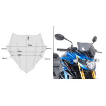 Bulle Givi A3113 Suzuki GSX S750 2017-2021 - Fumé
