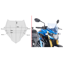 Bulle Givi Suzuki 750 GSX S 2017 - Bleu clair