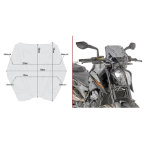 Bulle Givi A7708 KTM 790 Duke 2018-2023 - Fumé