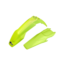 Kit Gardes boues Avant + Arrière - Néon Jaune - UFO Husqvarna TE FE 2020-2022