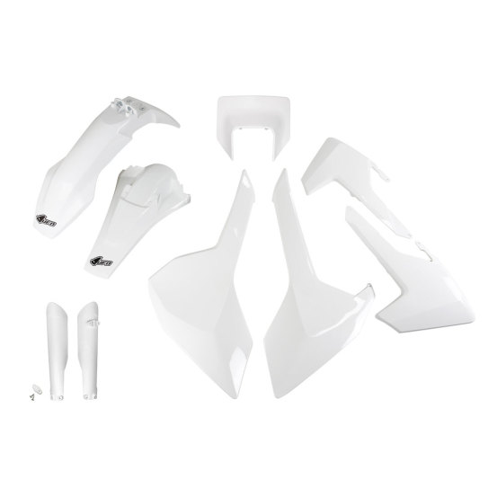 Kit plastiques complet - Blanc - UFO Husqvarna TE FE 2017-2019