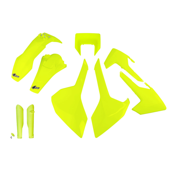 Kit plastiques complet - Néon Jaune - UFO Husqvarna TE FE 2017-2019