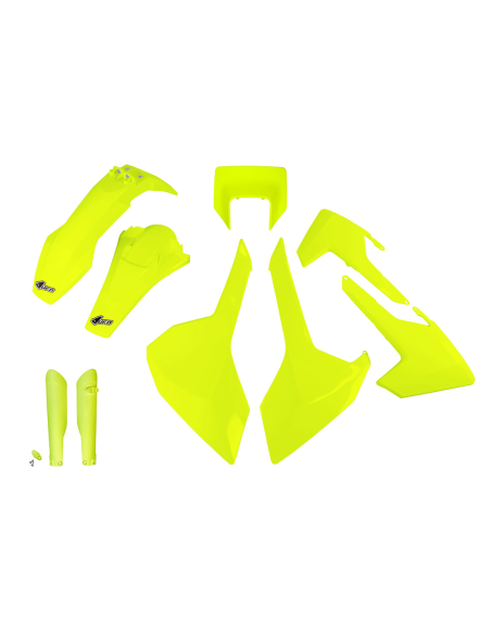 Kit plastiques complet - Néon Jaune - UFO Husqvarna TE FE 2017-2019
